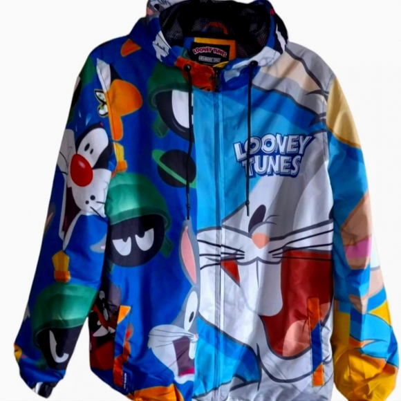 Members Only Other - Small Looney Tunes Mens Members Only Full Zip Windbreaker Jacket Multicolor